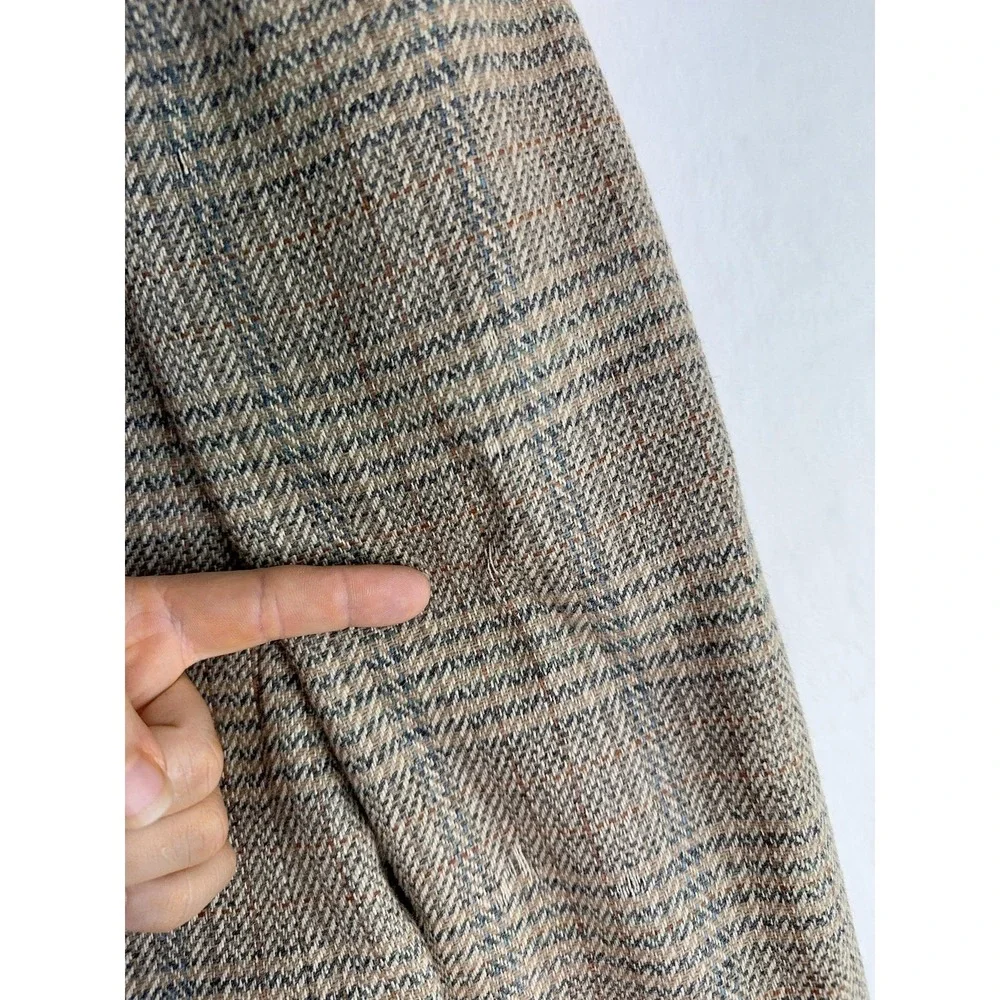 Vintage Chaps By Ralph Lauren Blazer Mens 40 Beige‎ Plaid Wool Tweed Sport Coat